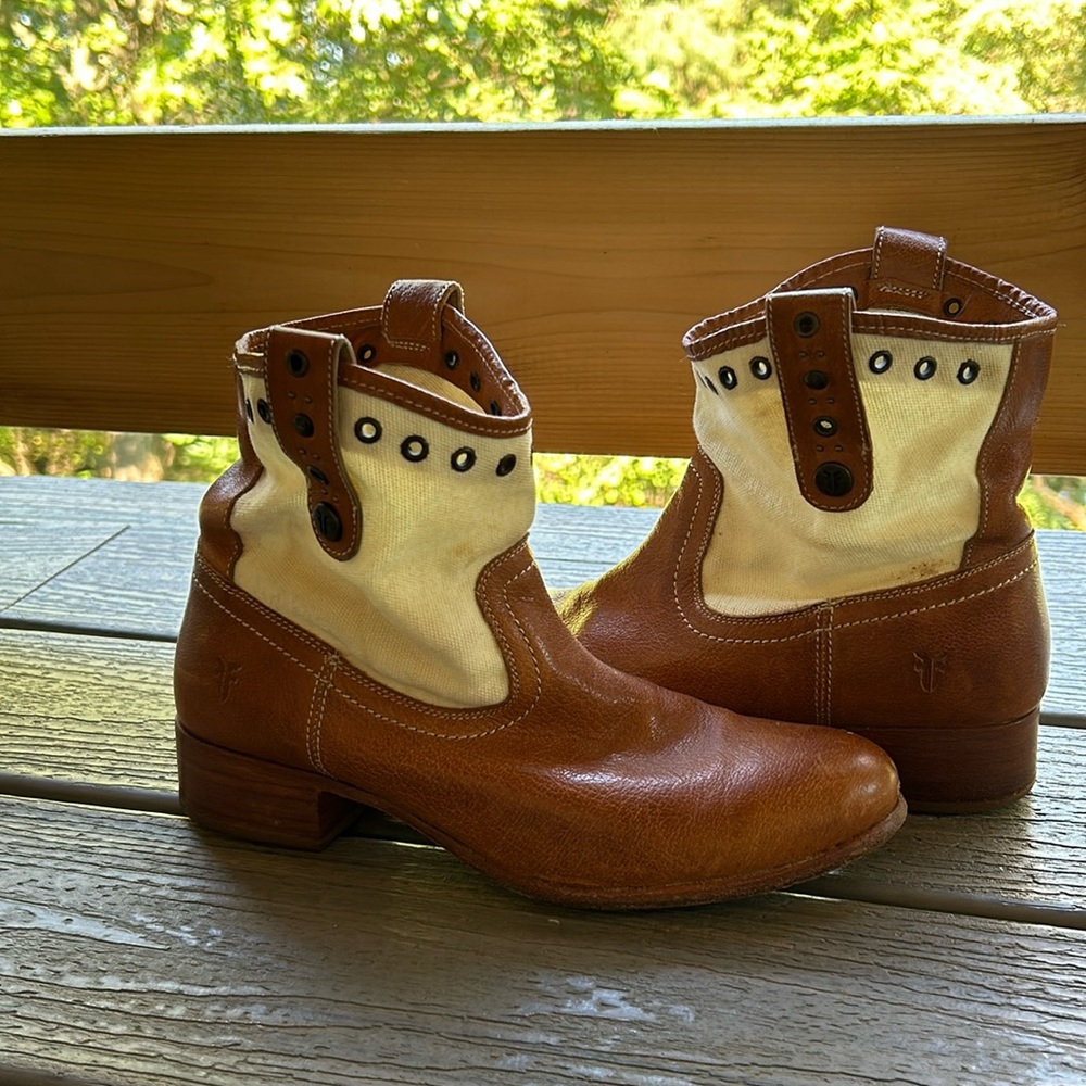 Vintage Frye Shorties with canvas